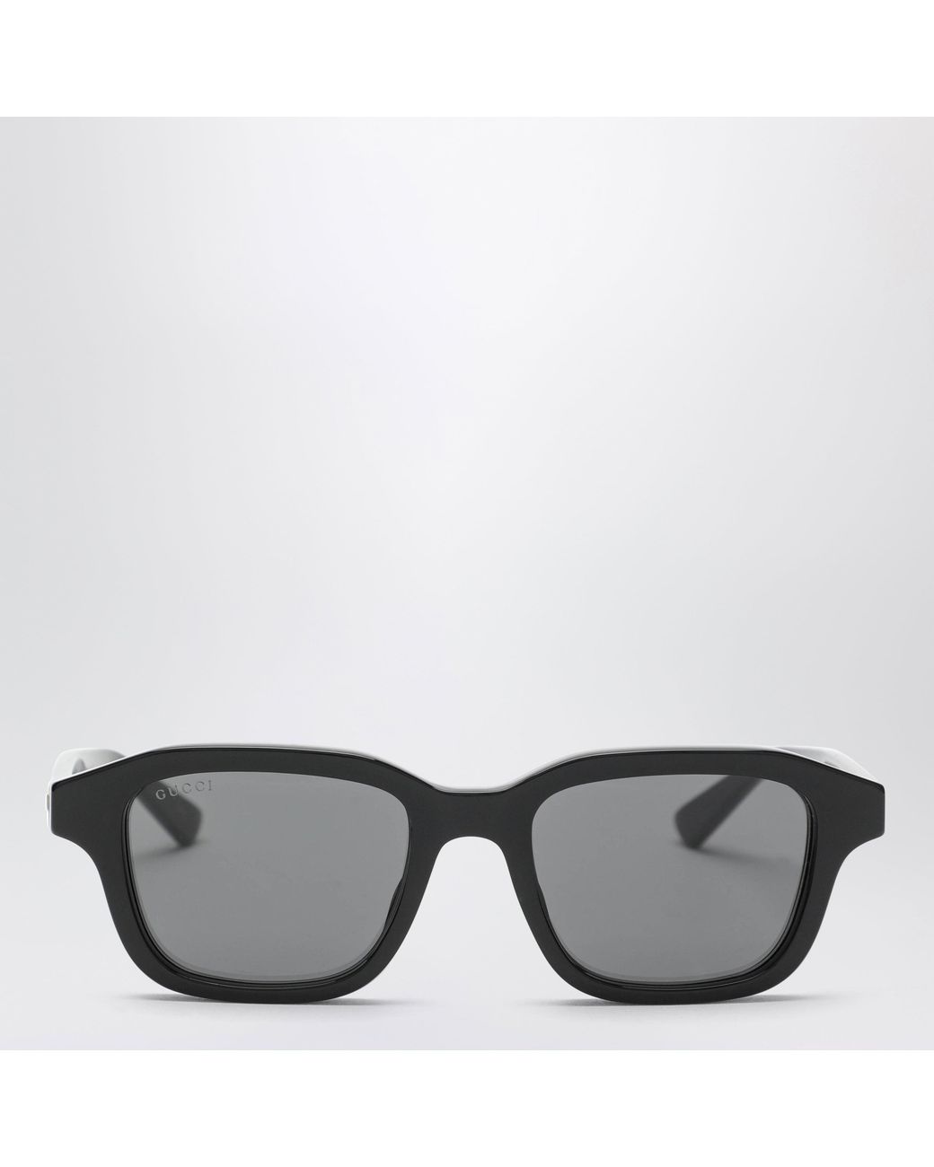Gucci Gray Acetate Rectangular Sunglasses