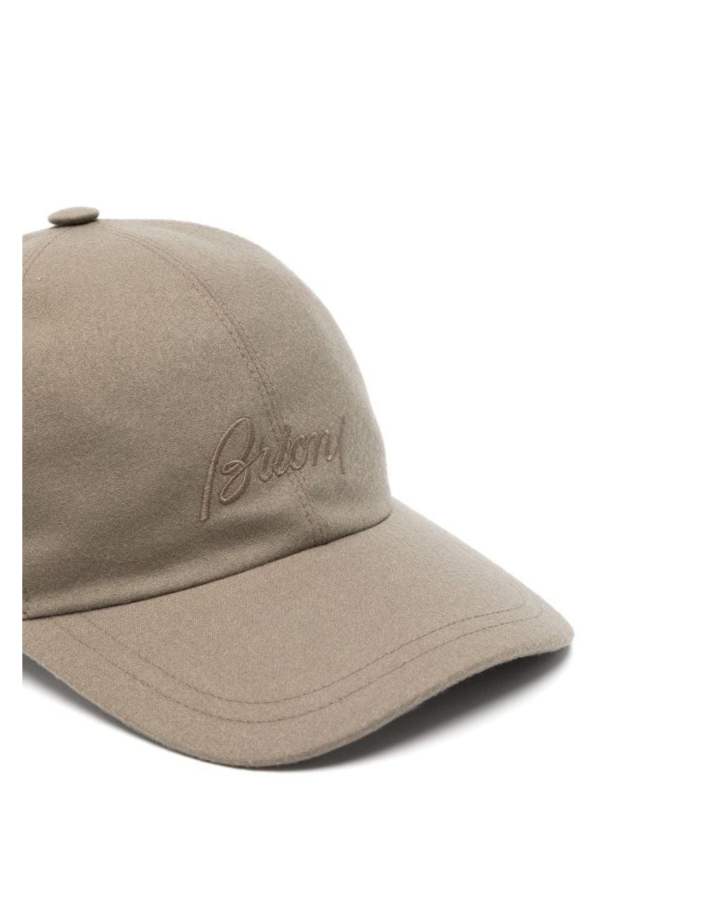Brioni Gray Technical Cashmere Baseball Cap for men
