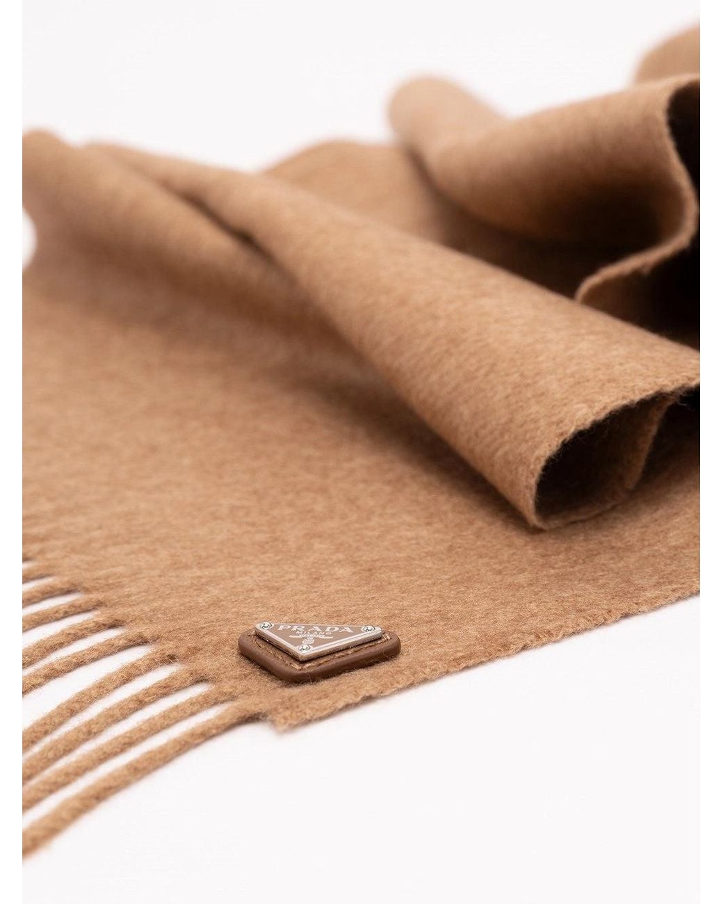 Prada Brown Silk And Wool Scarf for men