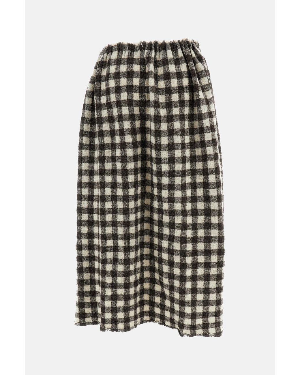 Daniela Gregis Black Skirt With Drawstring Washed Wool