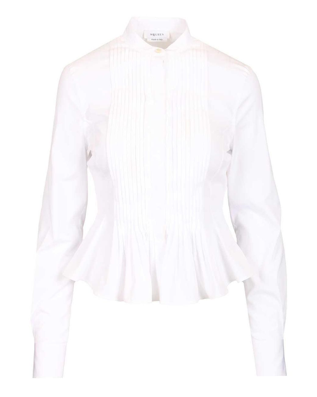 McQueen White Mcqueen Ruffled Shirt