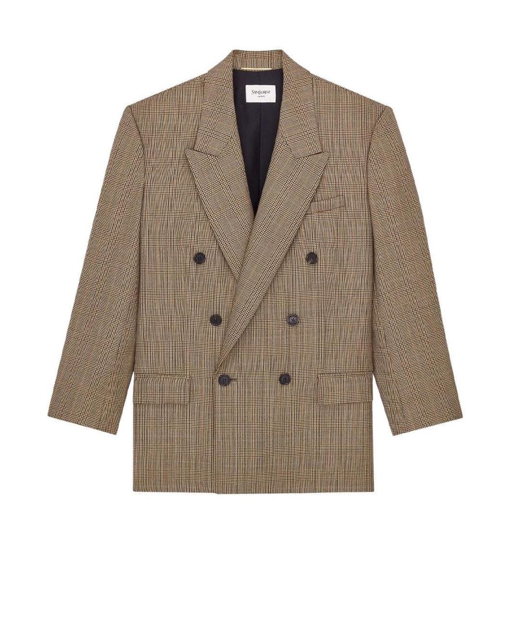 Saint Laurent Brown Double Breasted Jacket