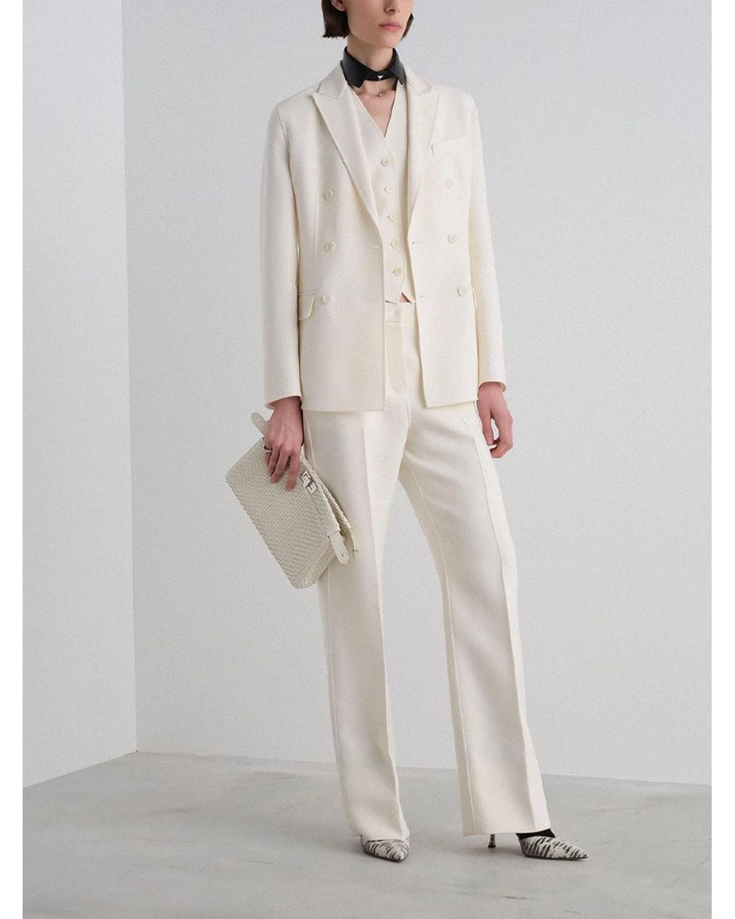 Fendi White Pants Double Twisted