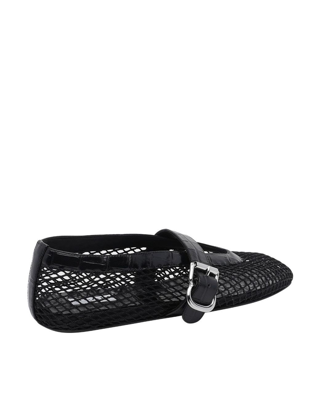 Alaïa Black Mesh Flat Ballets