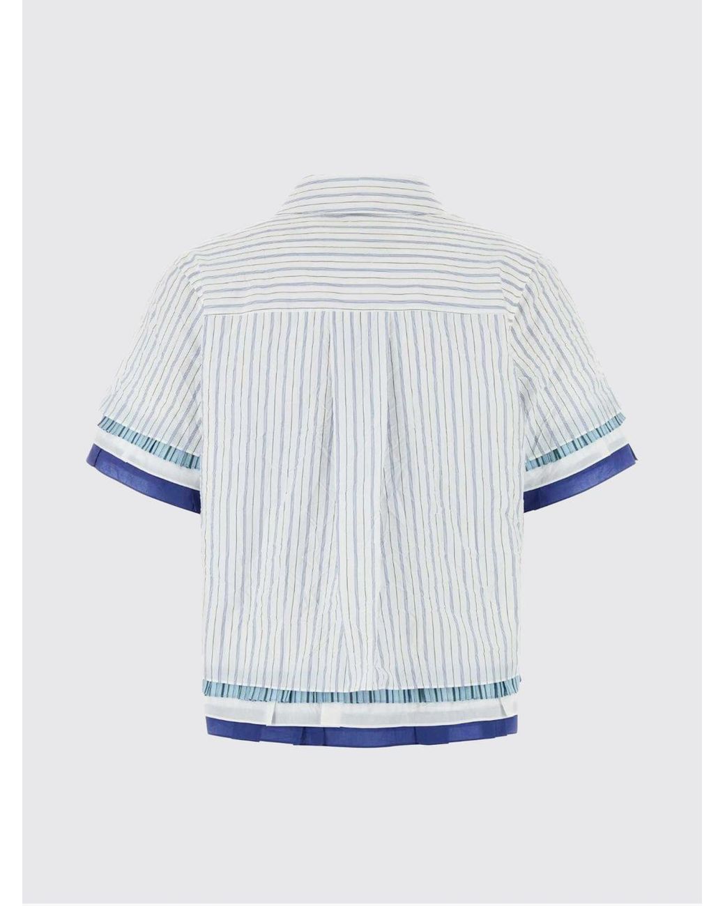 Loewe White Striped Cotton Blend Casual Shirt