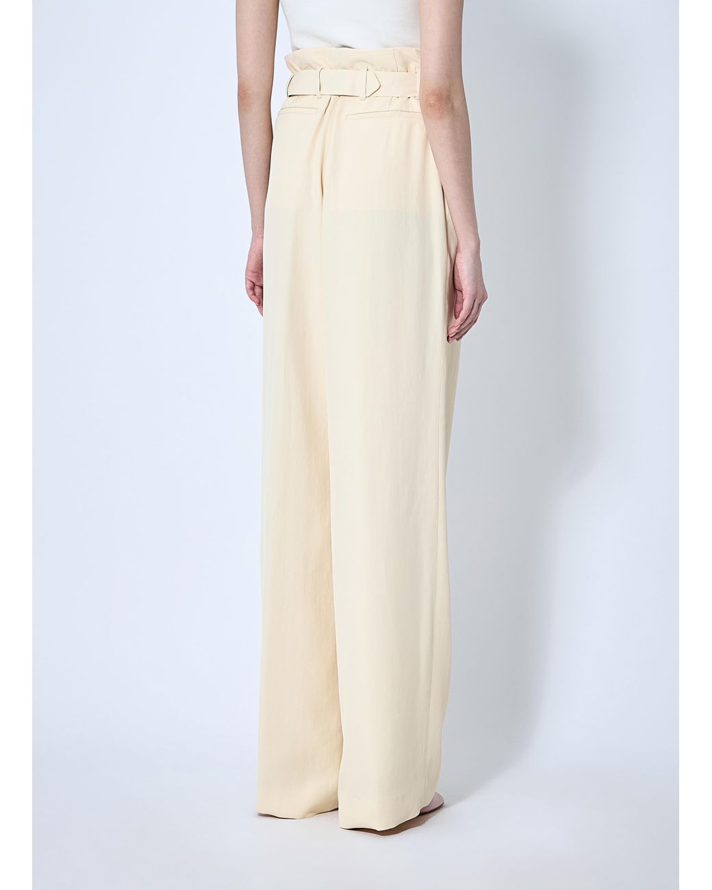 Dries Van Noten White Belted Pants