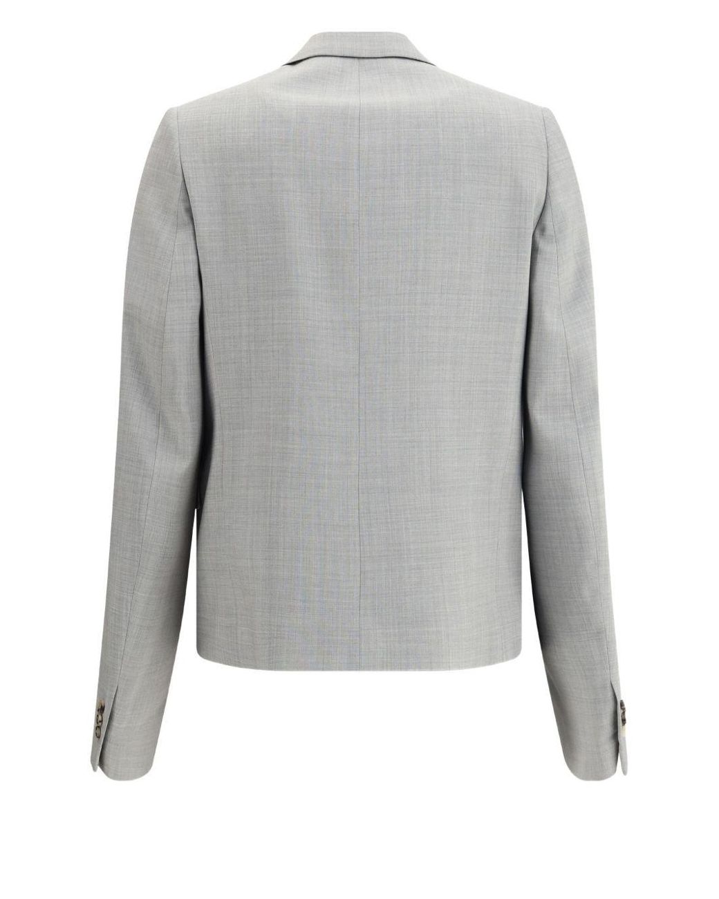 Loewe Gray Wool Single-Breasted Jacket
