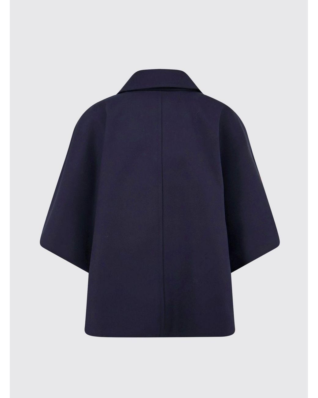 Max Mara Blue Paggio Cotton Cape