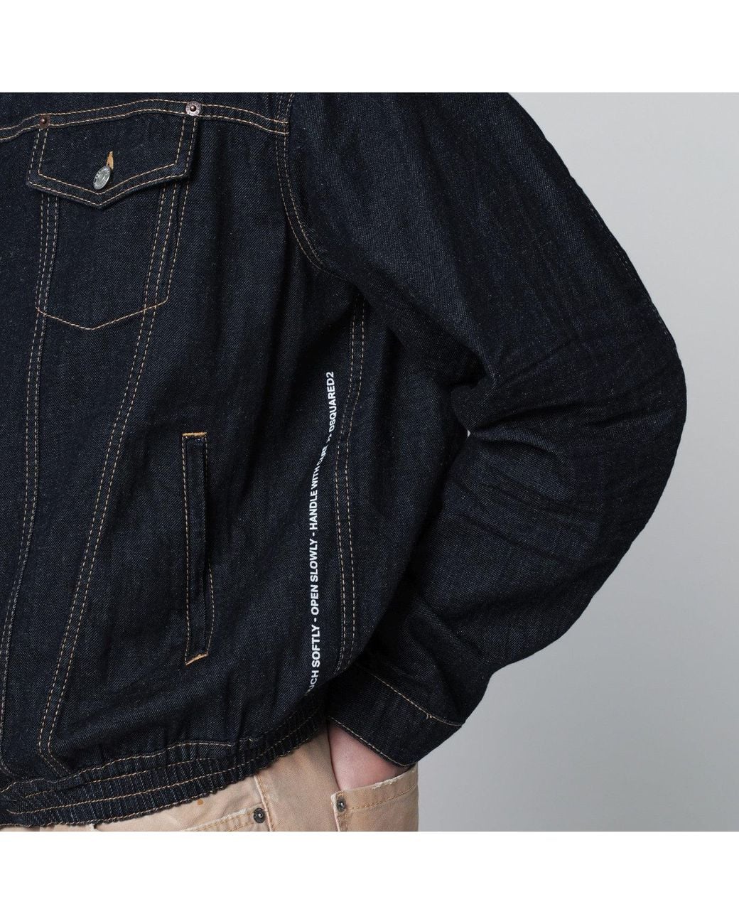 DSquared² Black Zipup Denim Jacket for men