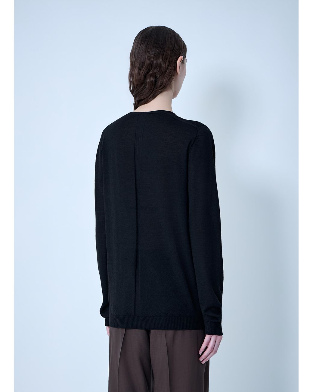 Rick Owens Blue V Neck Pull Knit