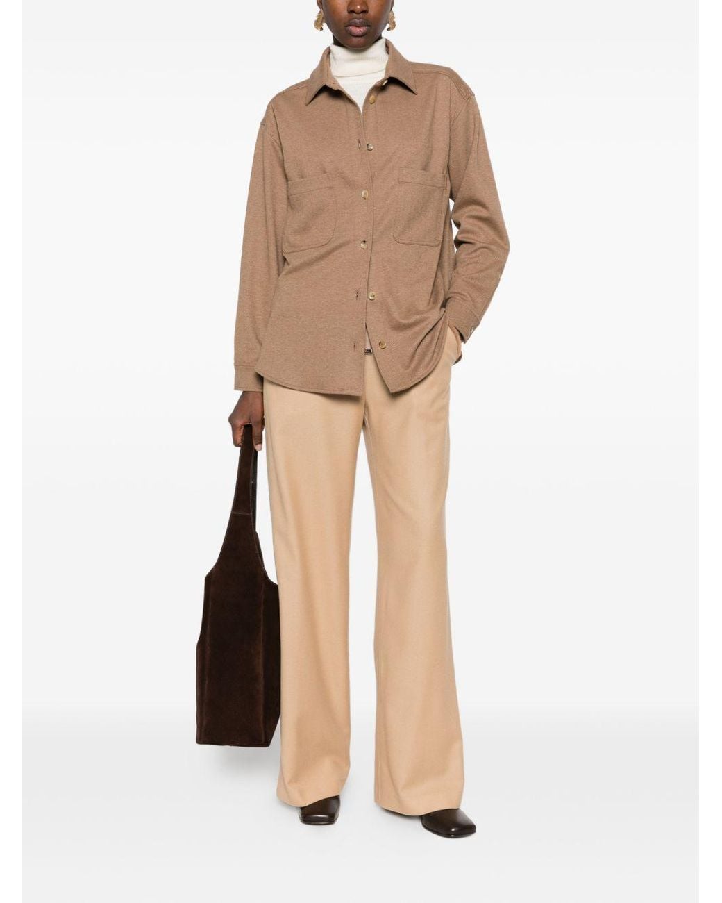 Herno Natural Wool Trousers