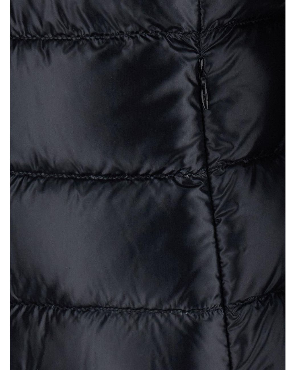 Herno Black Hooded Short Puffer Jacket Polyamide