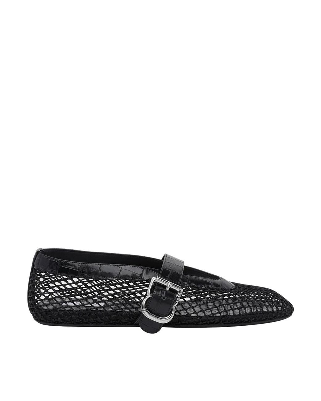 Alaïa Black Mesh Flat Ballets