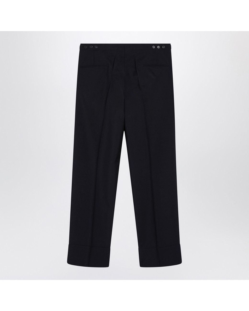 Prada Blue Wool And Mohair Trousers for men