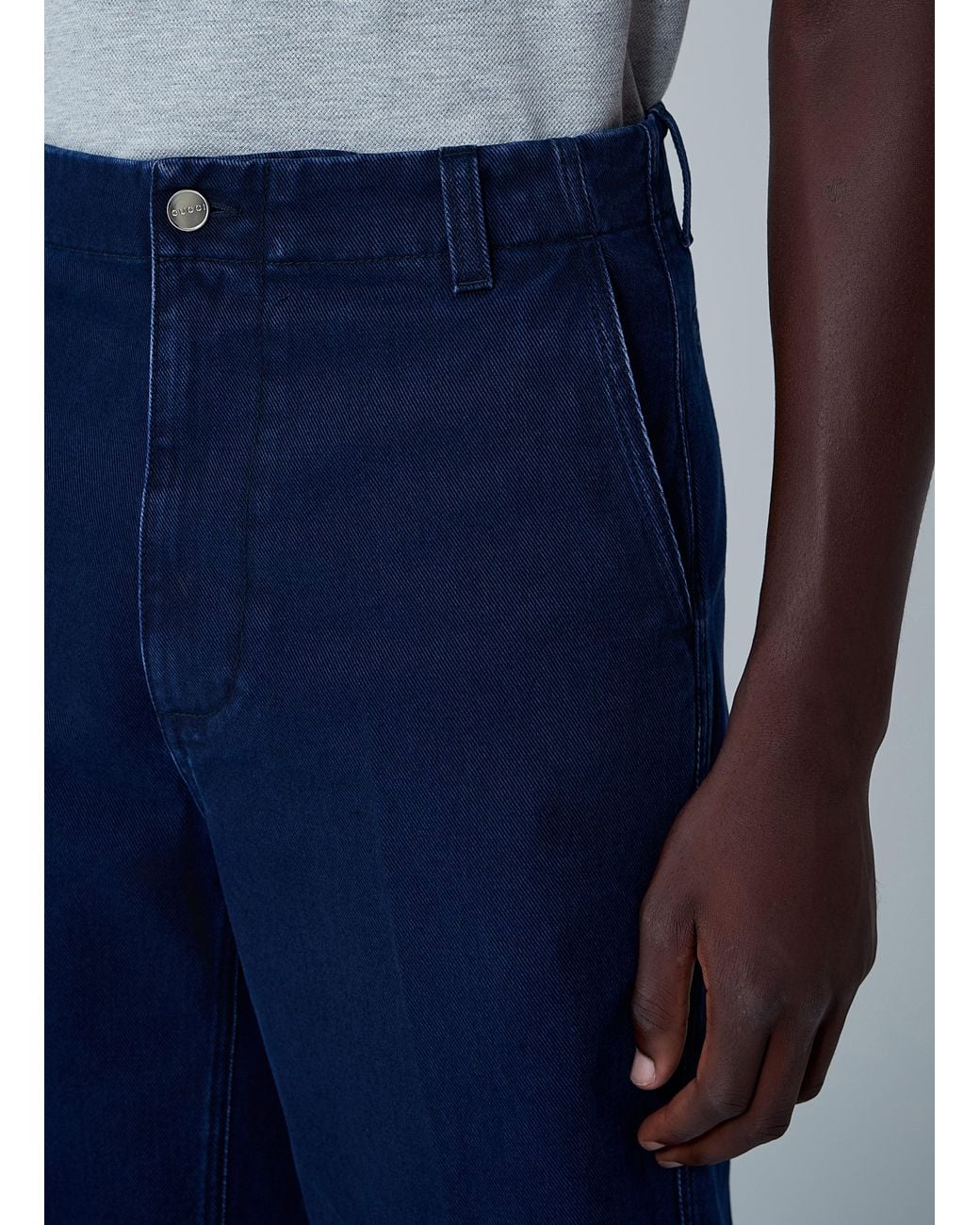 Gucci Blue Five-Pocket Jeans for men