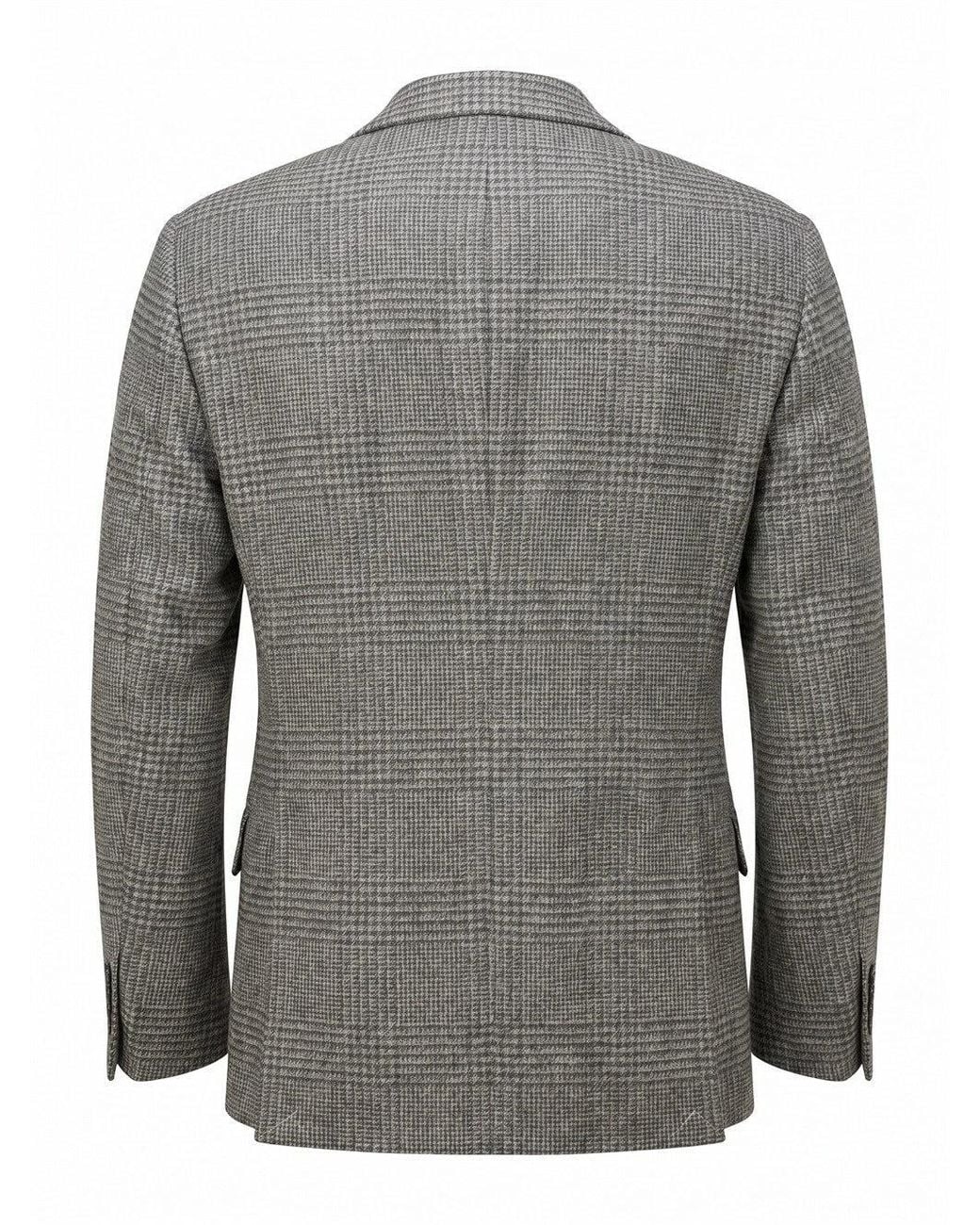 Brunello Cucinelli Gray Prince Of Wales Deconstructed Blazer for men