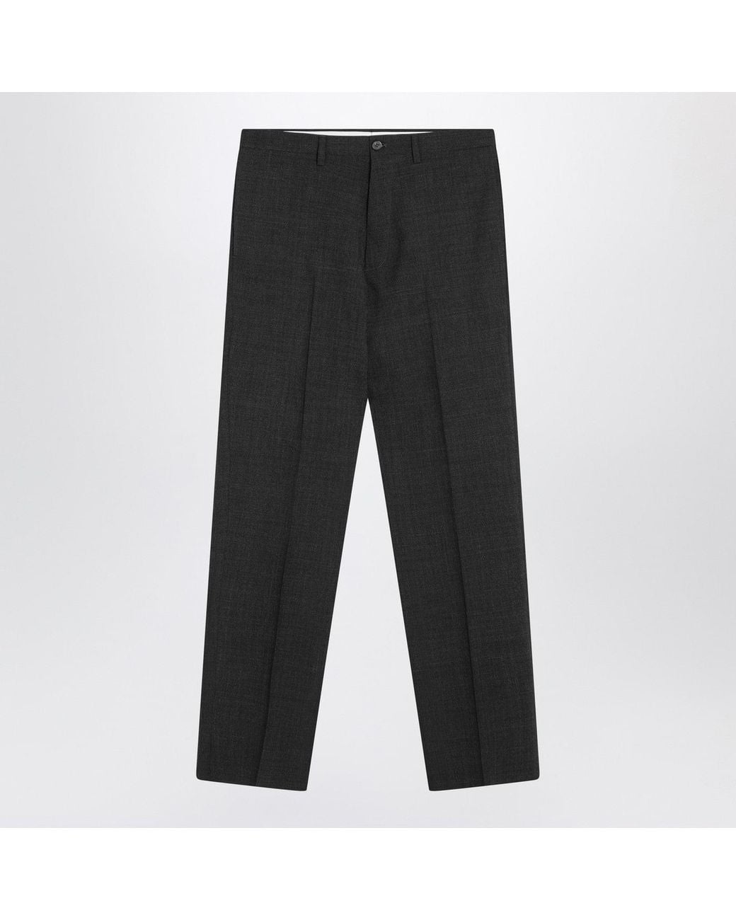 Prada Gray Anthracite Wool Trousers for men