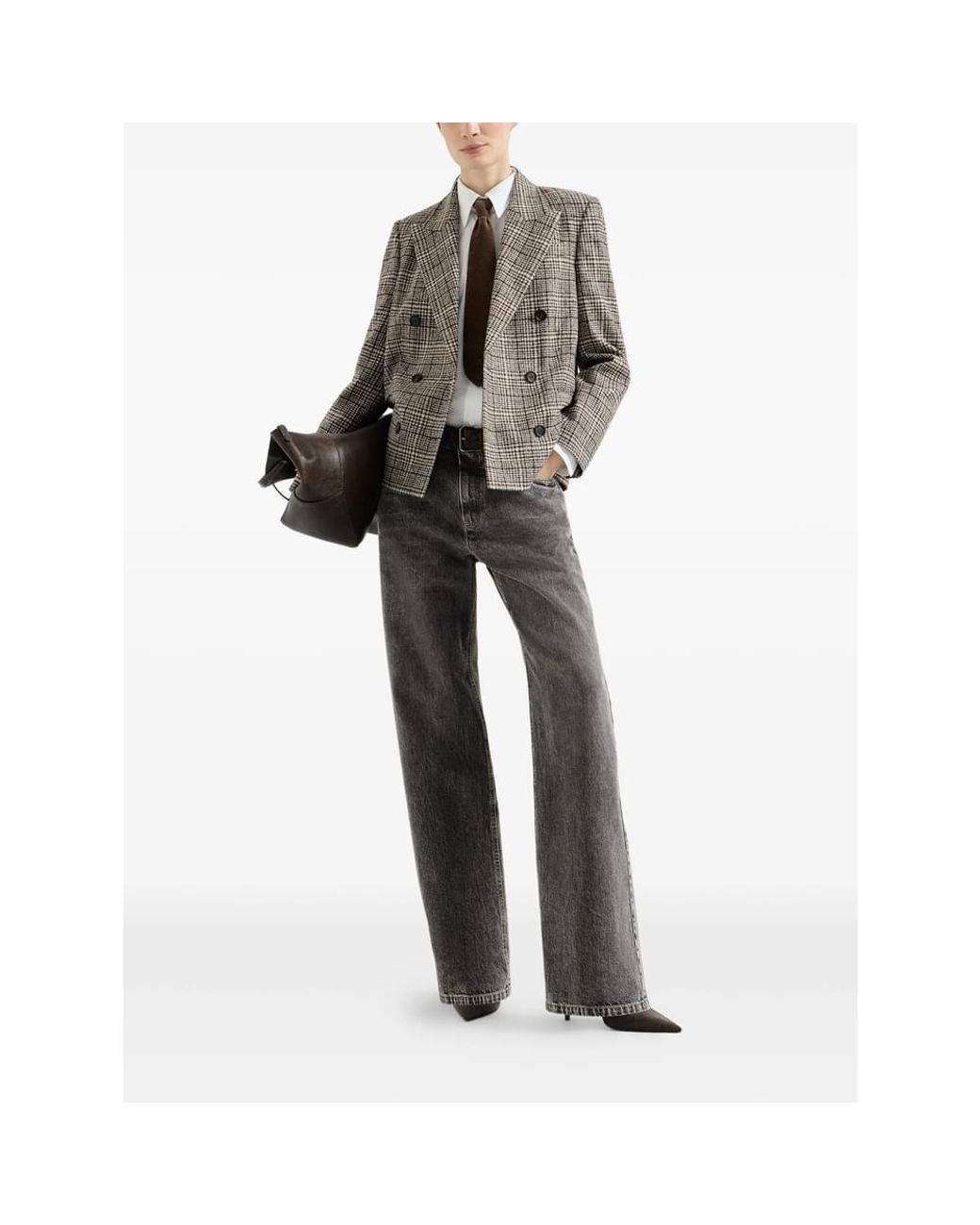 Brunello Cucinelli Brown Jacket Wool-Alpaca