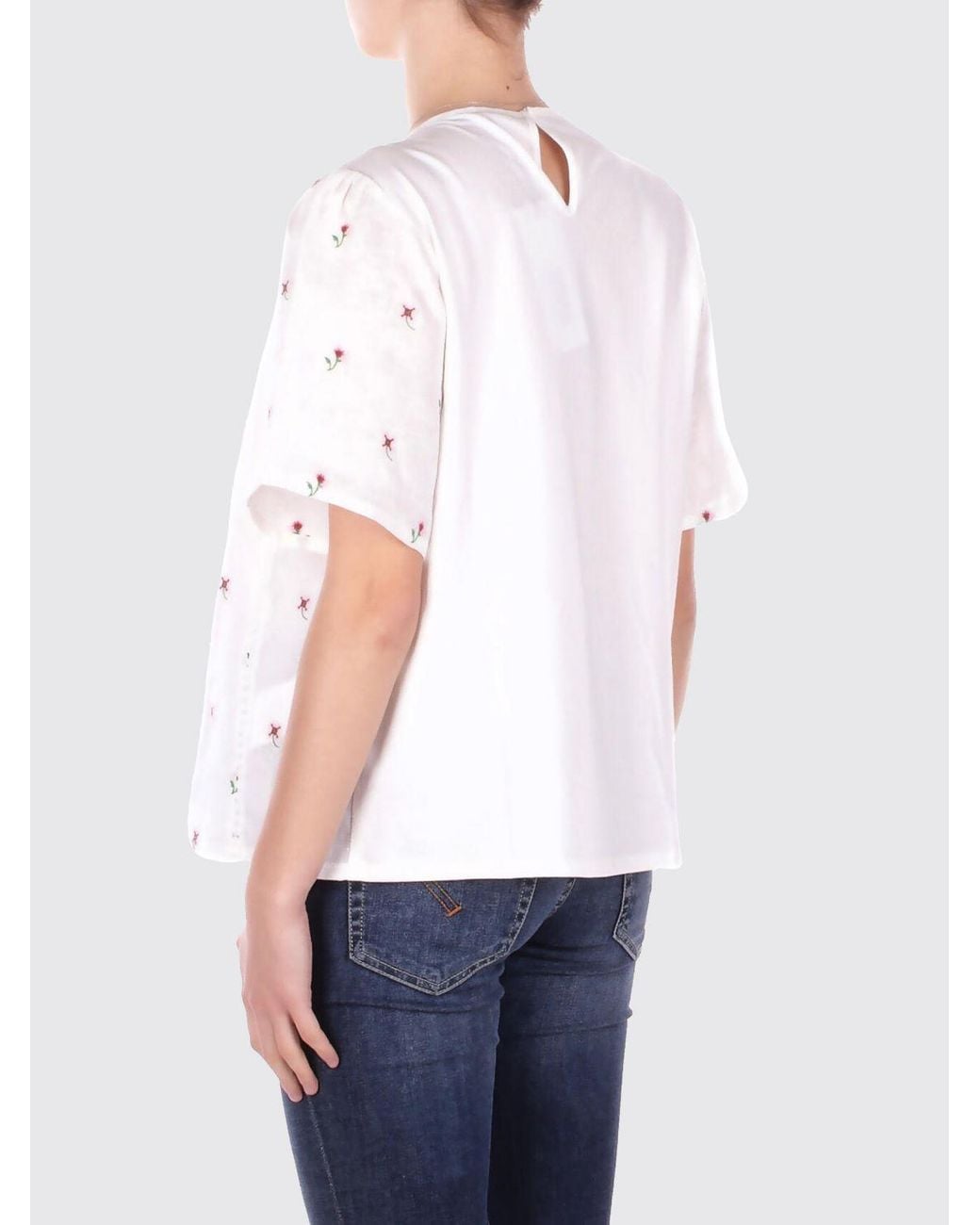 Weekend by Maxmara White Embroidered Blouse