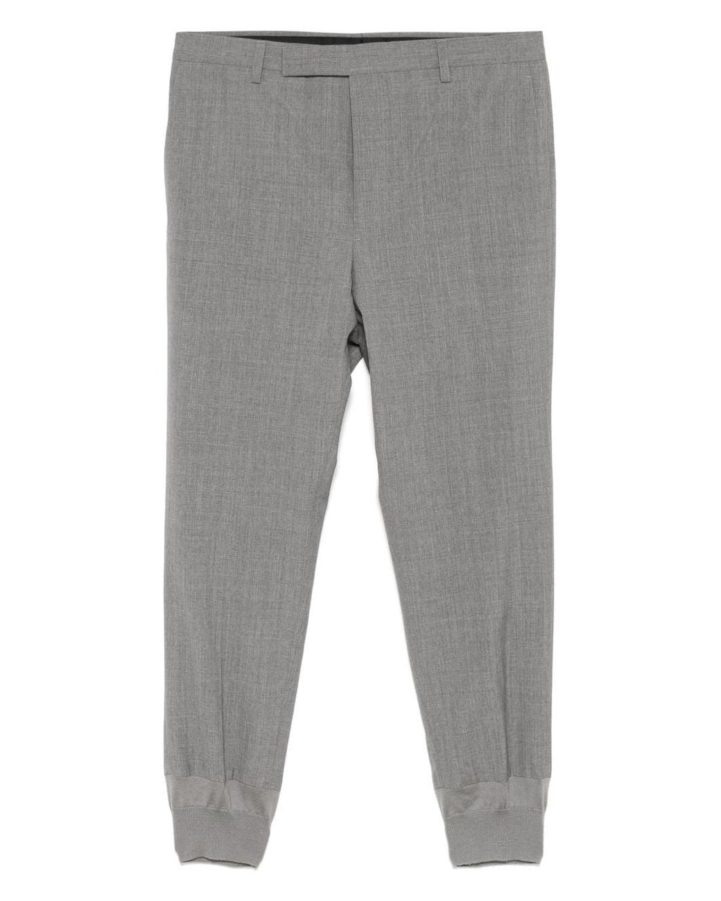 Prada Gray Wool Trousers for men