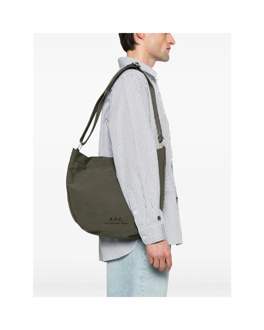A.P.C. Gray Bum Bags for men
