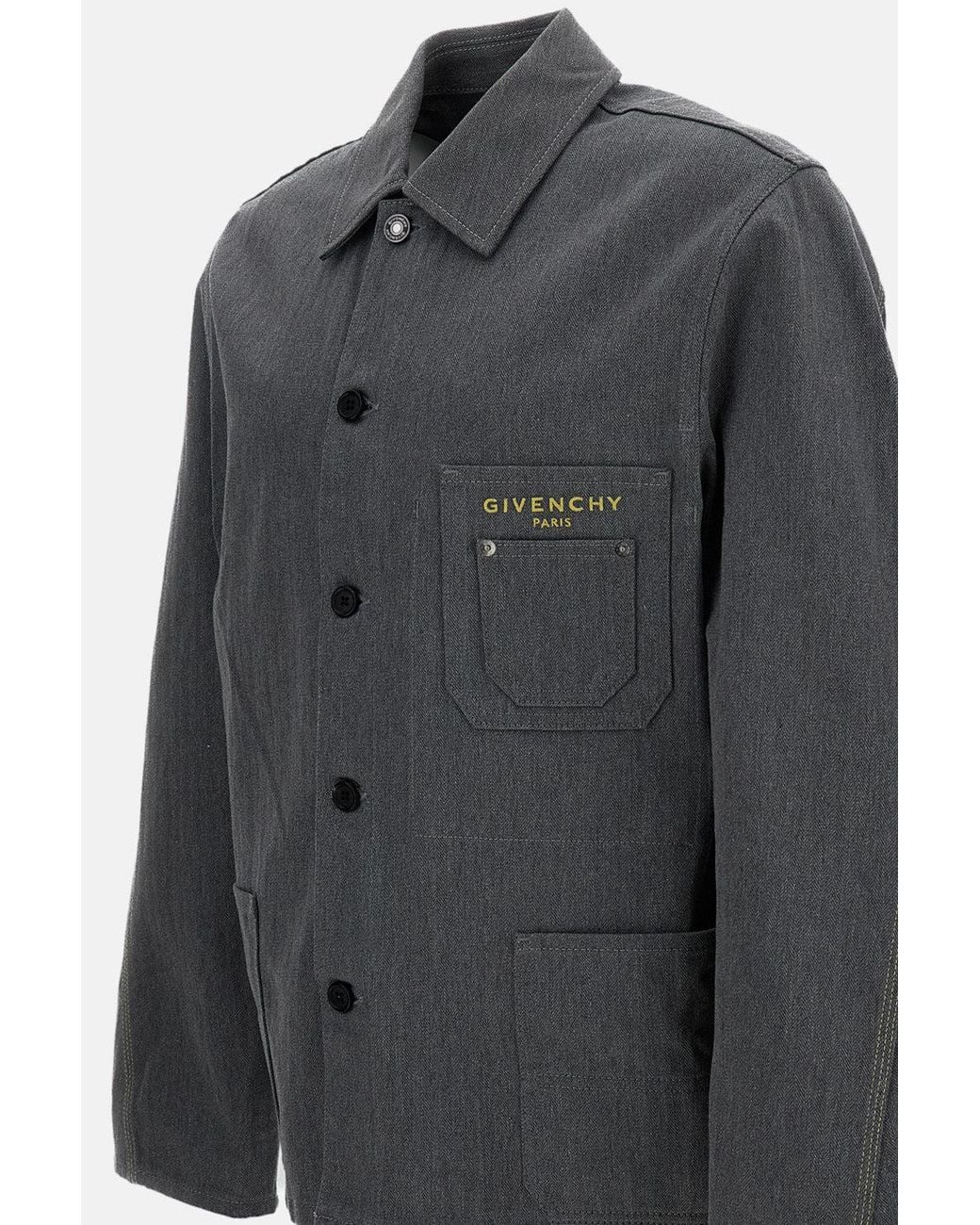 Givenchy Gray Jacket With Patch Pockets for men