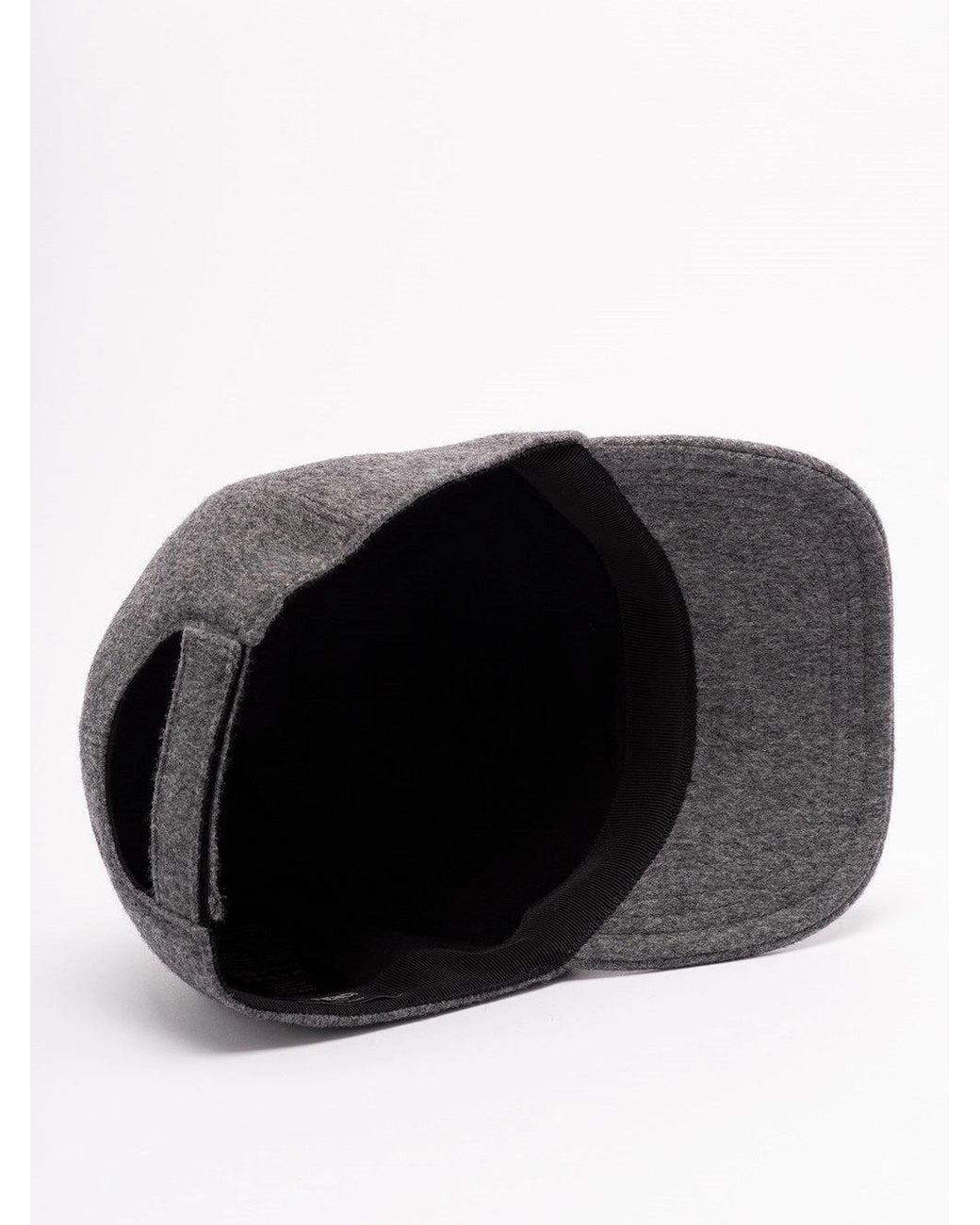 Fendi Gray 'Ff' Baseball Cap for men