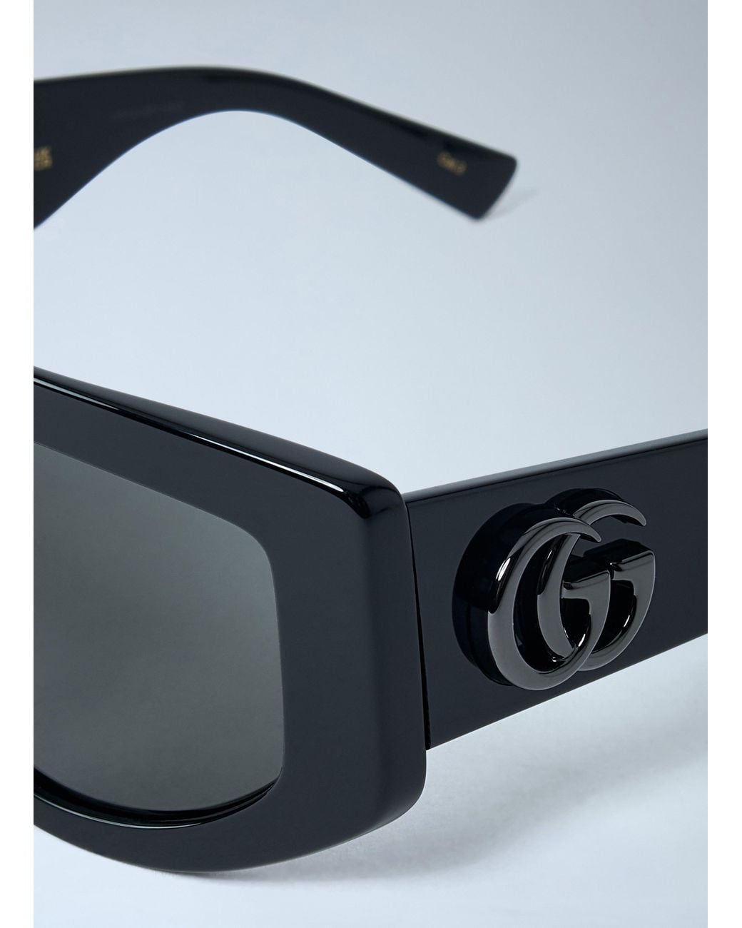 Gucci Black Rectangle Sunglasses