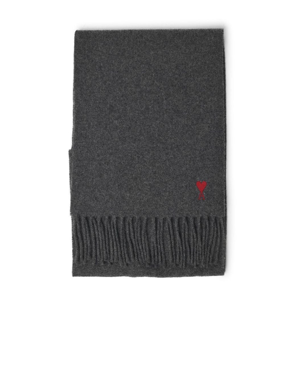 AMI Gray Wool Scarf for men