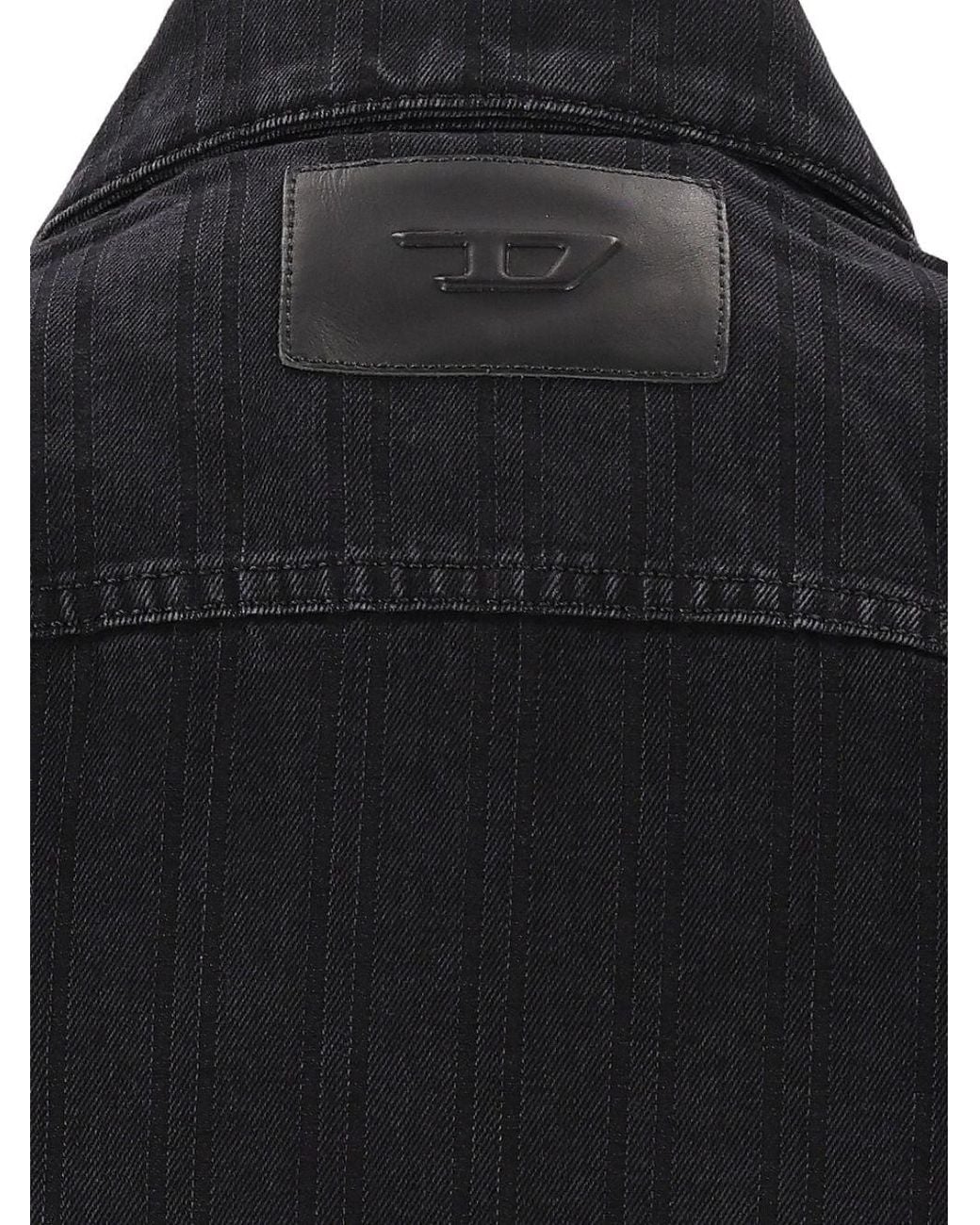 DIESEL Black D-Rohe Denim Jacket for men