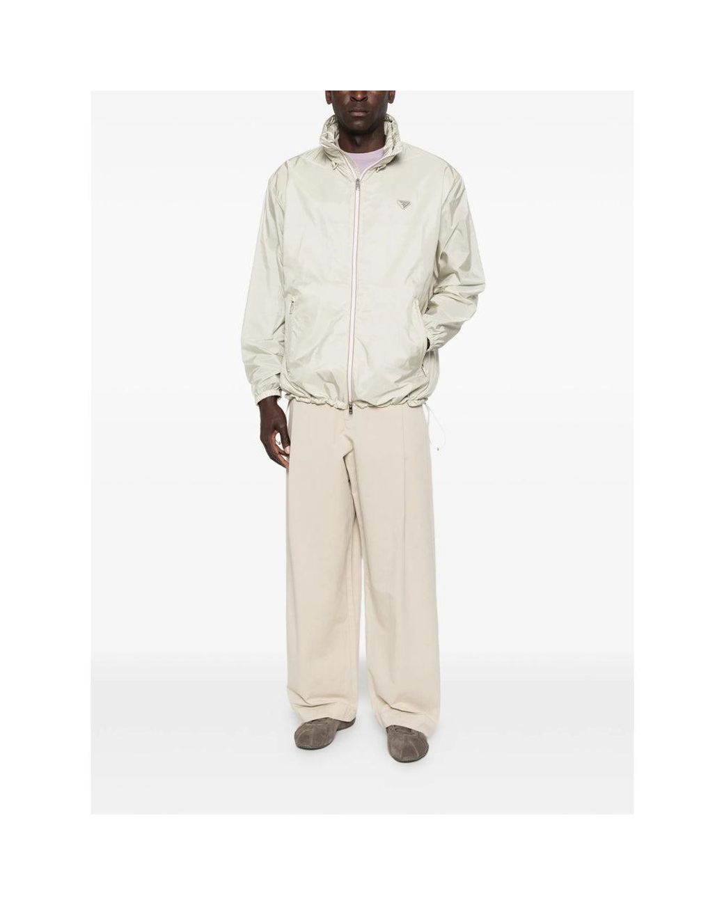 Prada White Neutrals Jackets for men