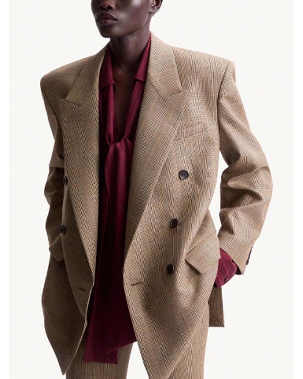 Saint Laurent Brown Double Breasted Jacket