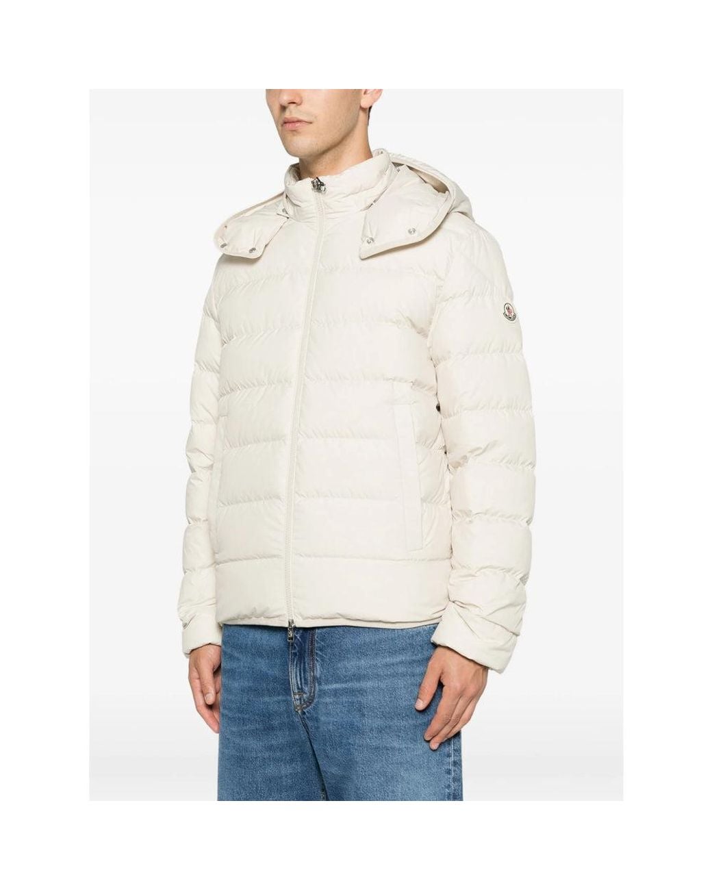 Moncler White Neutrals Jackets for men