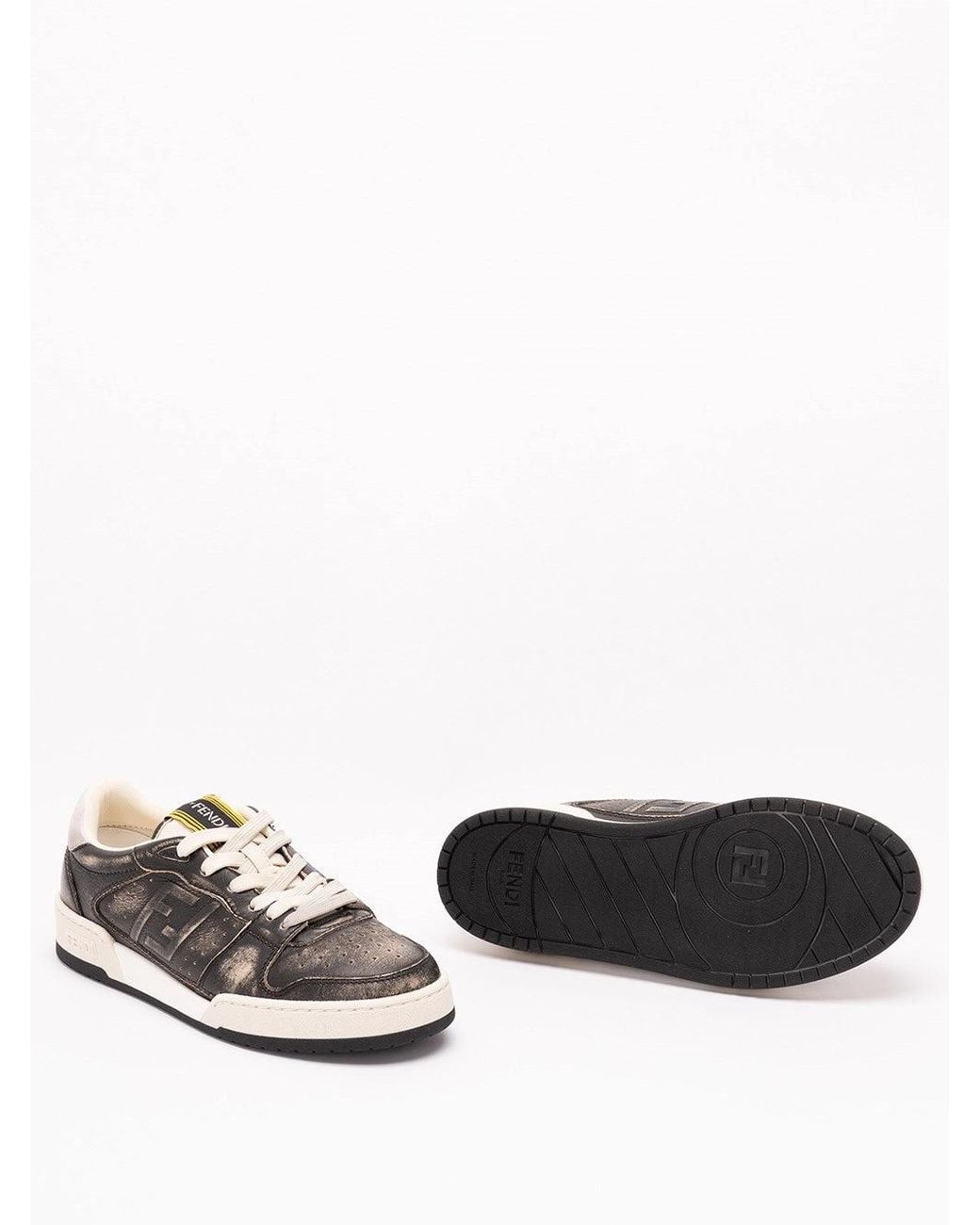Fendi White 'Match' Sneakers