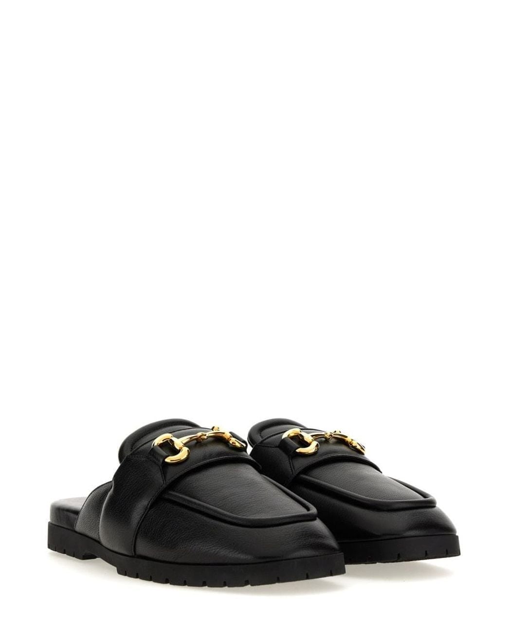 Gucci Black Sabot With Clamp for men
