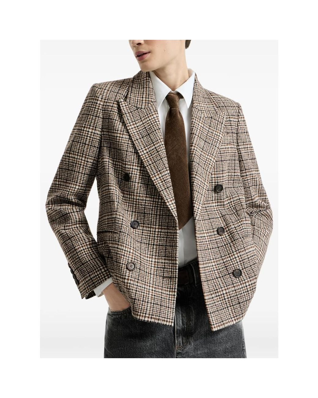 Brunello Cucinelli Brown Jacket Wool-Alpaca