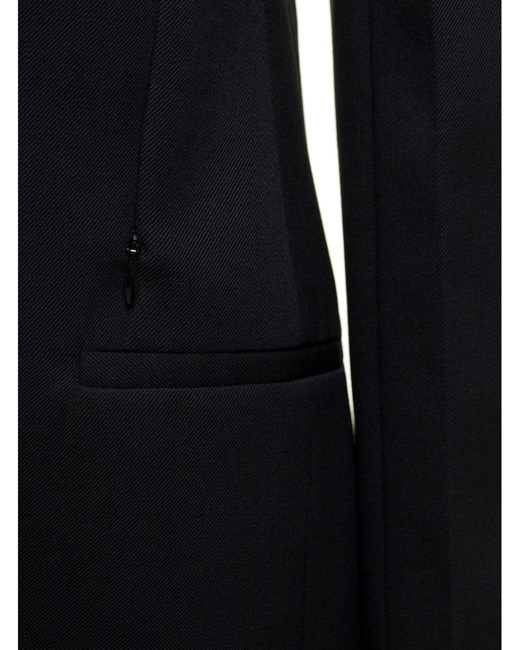 Givenchy Black Single-Breasted Jacket With Notched Revers