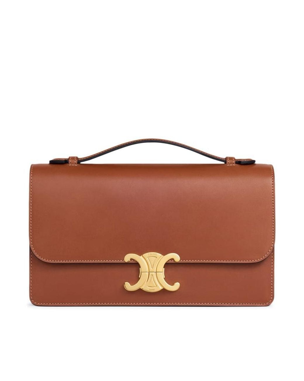Céline Brown Medium Triomphe Folio Bag