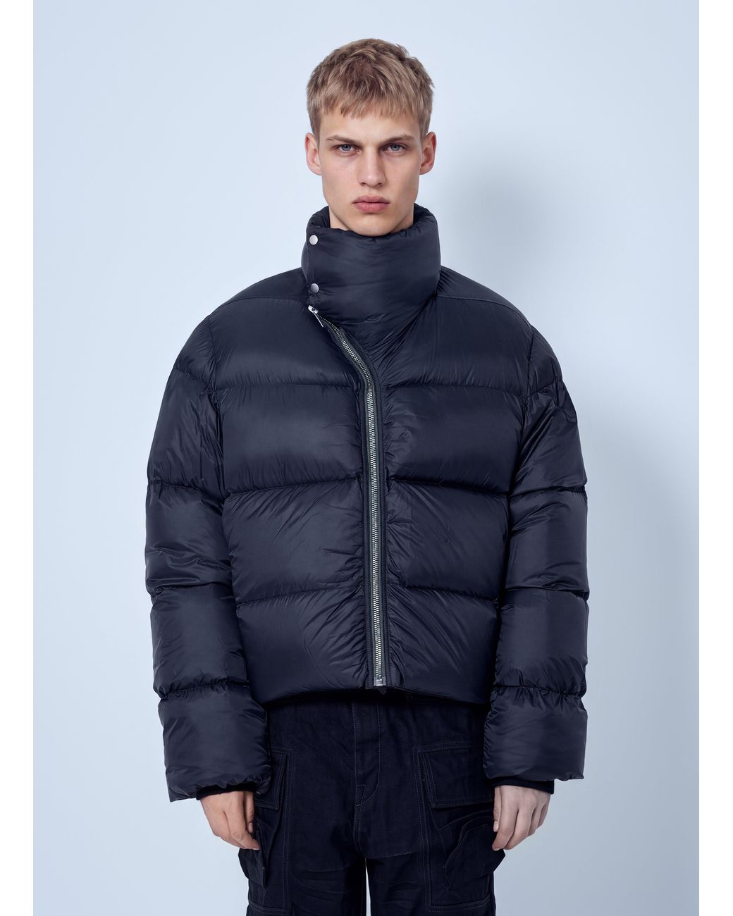 Rick Owens Blue Turtle Down Jacket for men