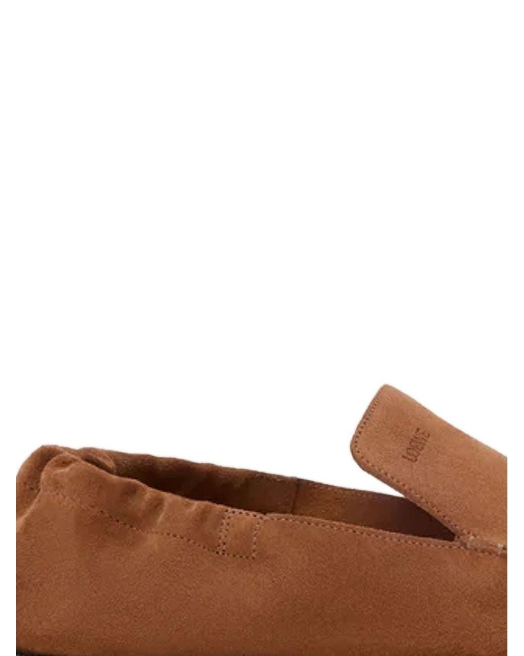 Loewe Brown Flex Suede Leather Loafers for men