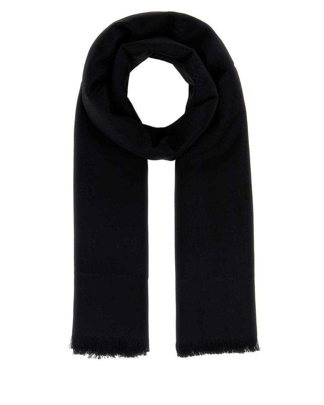Gucci Black Silk Blend Scarf
