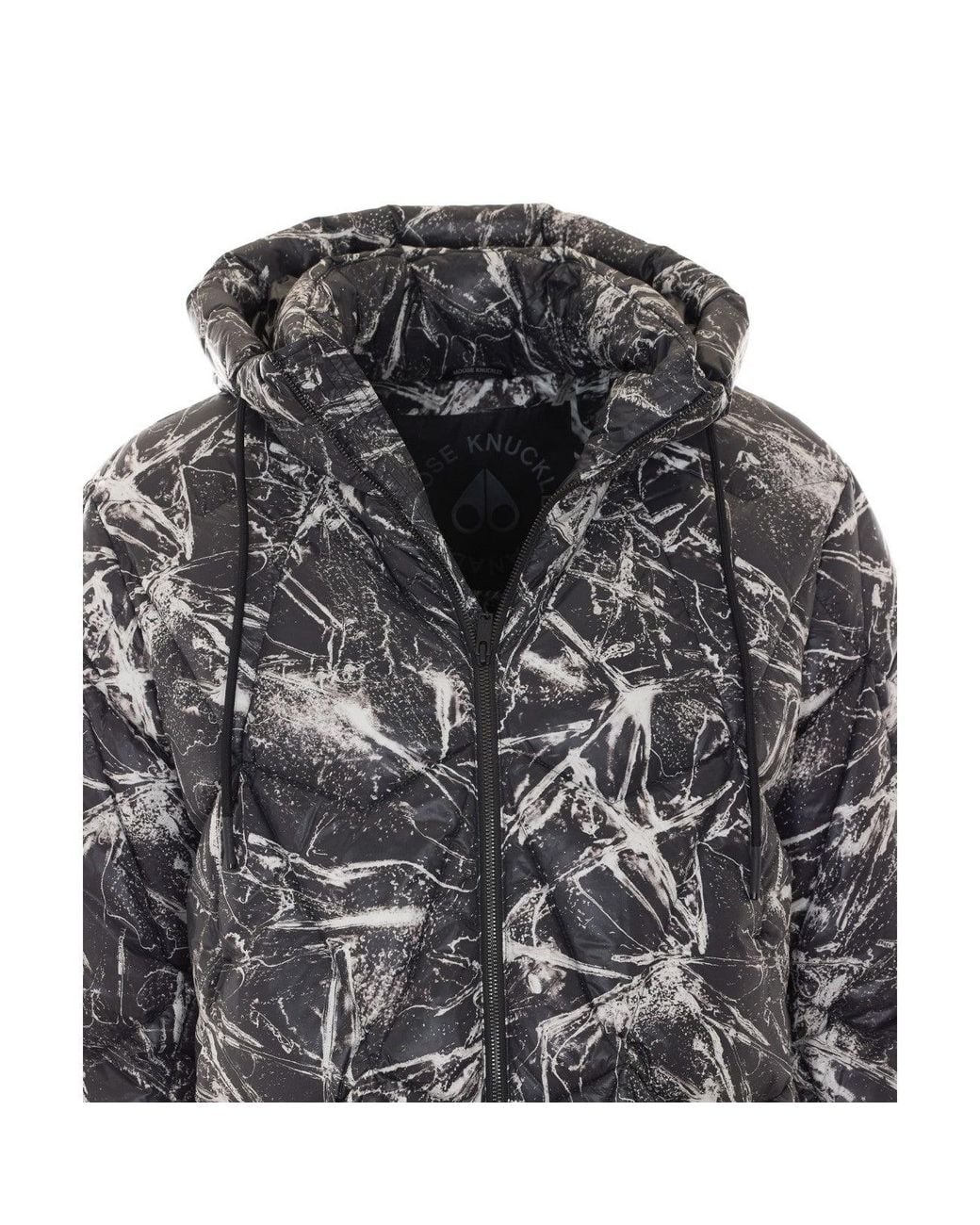 Moose Knuckles Gray Iceberg Quilt Down Jacket for men