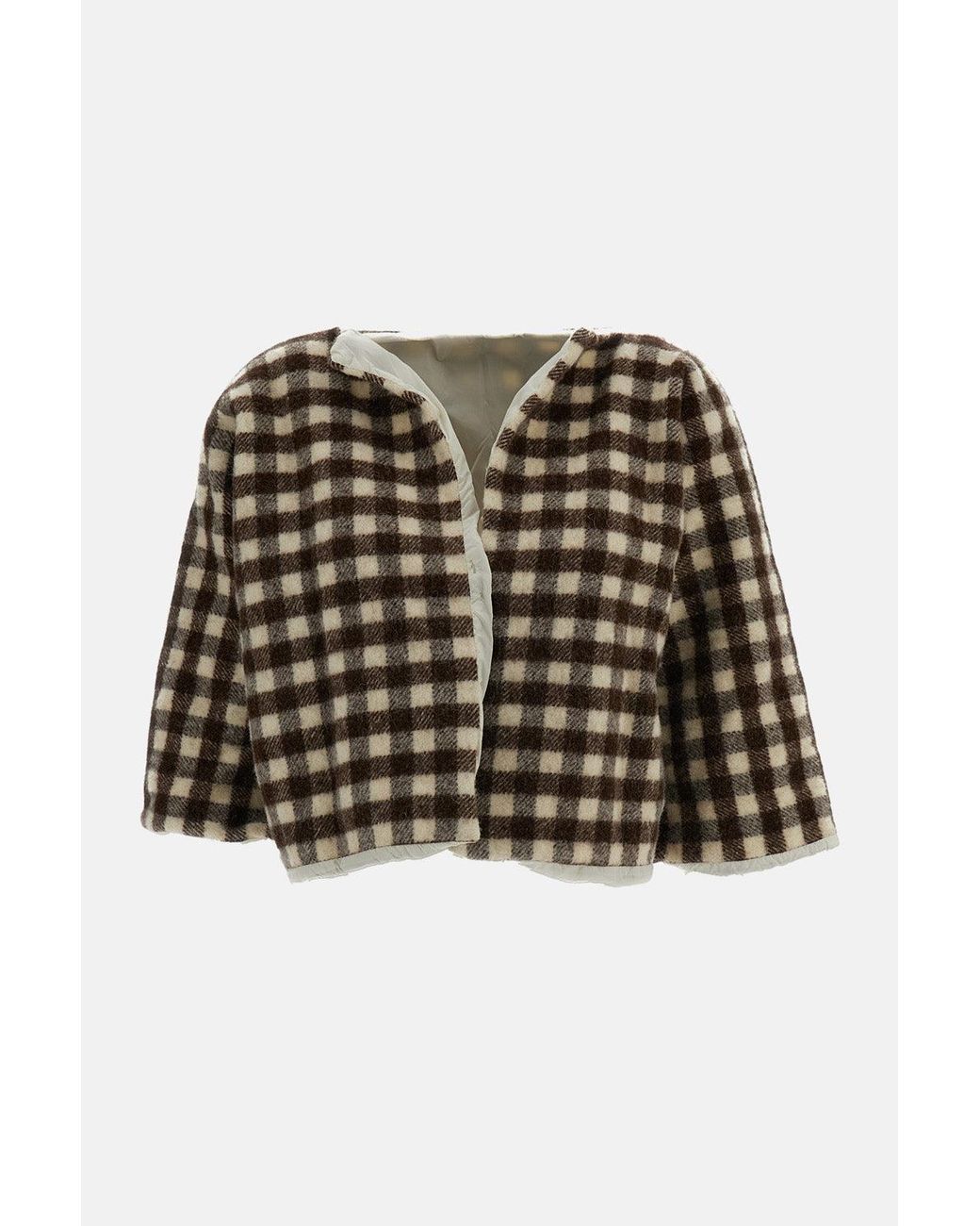 Daniela Gregis Multicolor Double-Layered Washed Wool T-Jacket