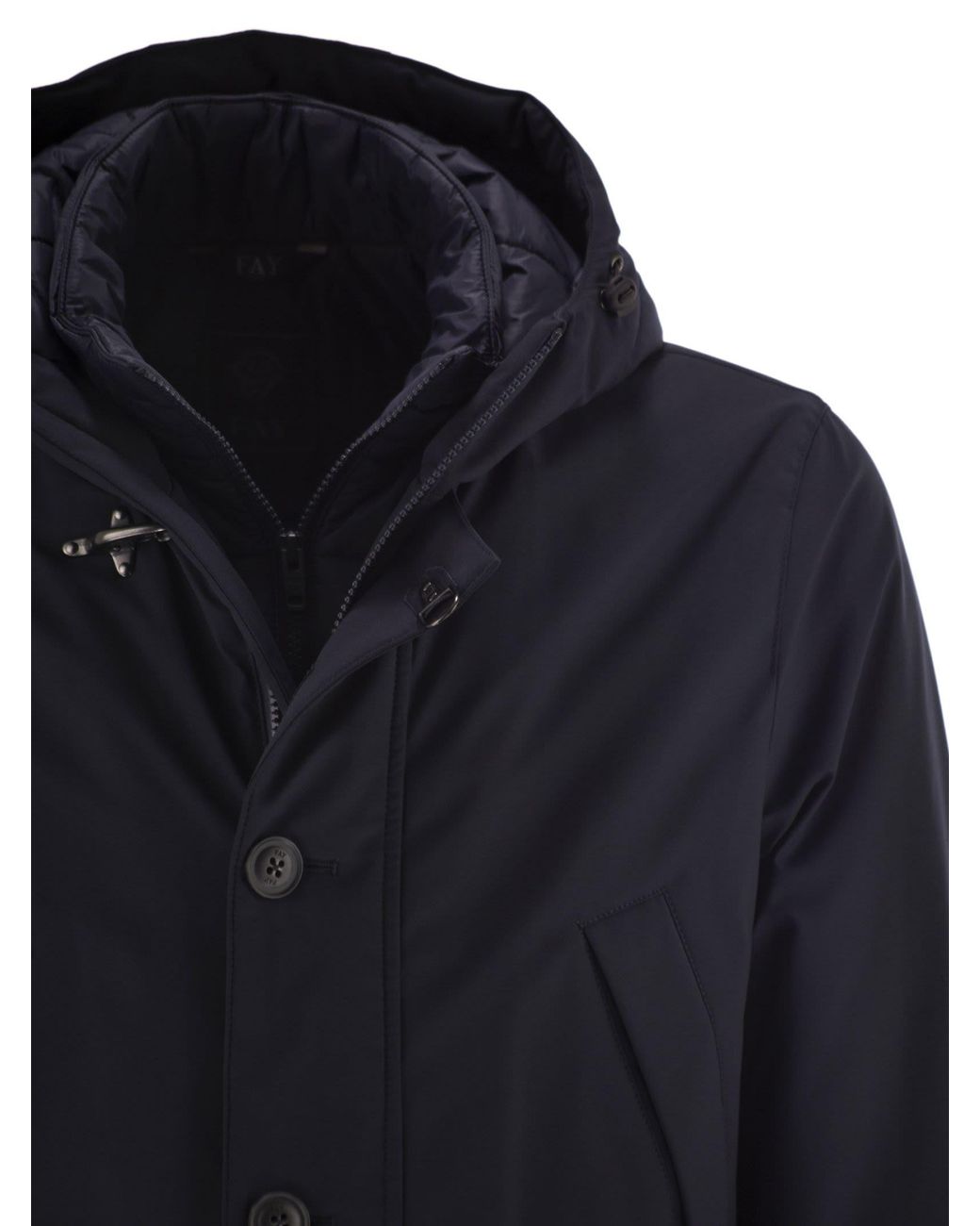 Fay Blue Short Parka for men