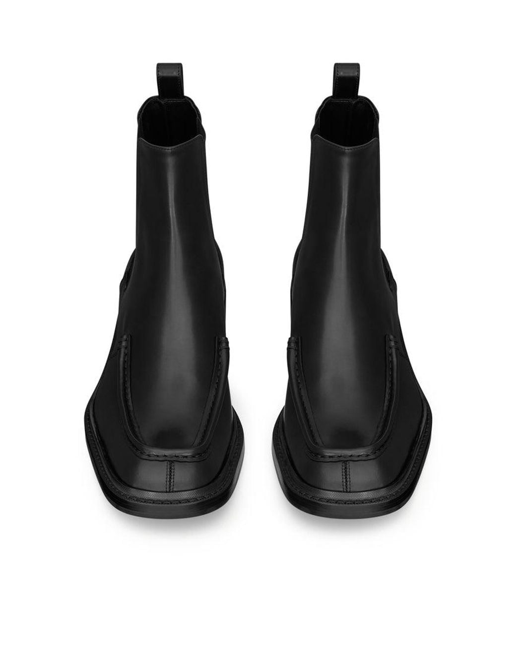 Saint Laurent Black Joe Smooth Leather Chelsea Boots for men