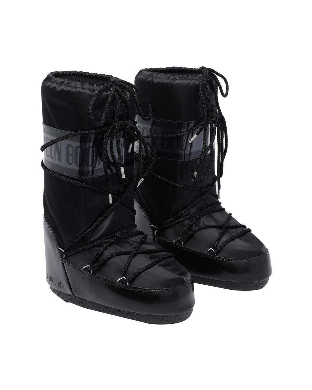 Moon Boot Black Icon Glance Booties