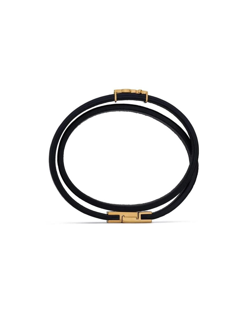 Saint Laurent Black Bracelets for men