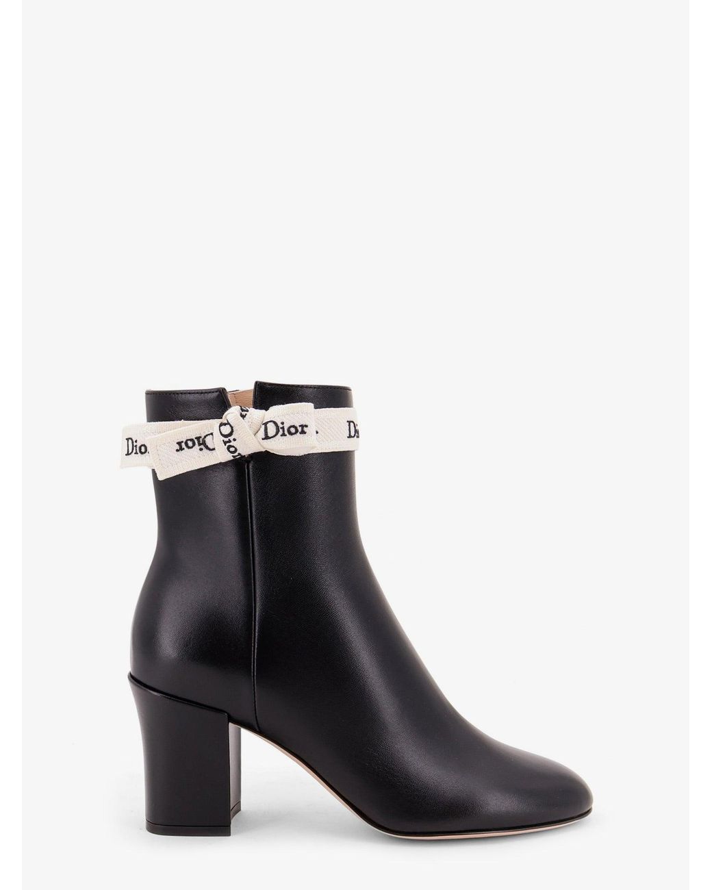 Dior White Dior J'Adior Leather Ankle Boot