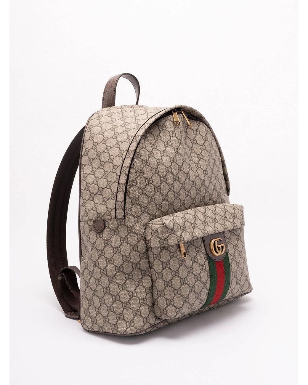 Gucci Brown 'Ophidia' Medium Backpack for men