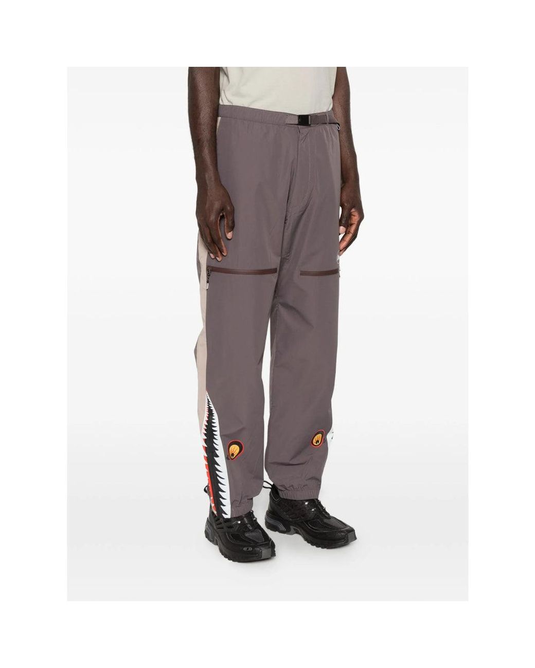 A Bathing Ape Gray Performance Track Pants for men